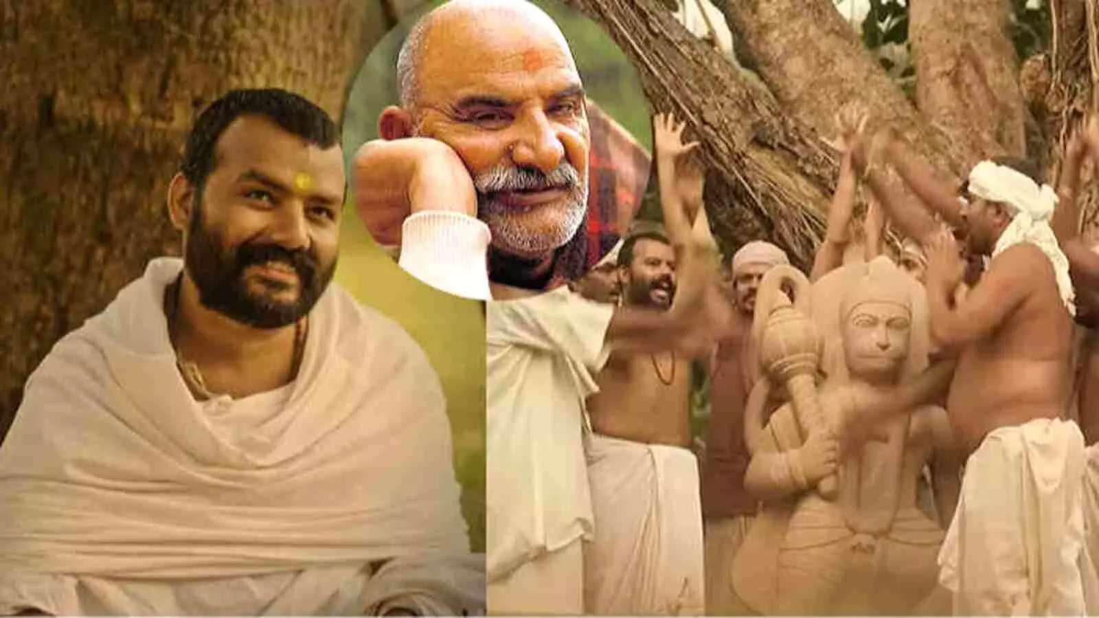 सफेद कपड़ों में अभिनेता शोभिनव सत्य और कलाकारों का समूह फिल्म हनुमान अंश के बॉक्स ऑफिस प्रदर्शन के संदर्भ में दिखाई दे रहा है। सफेद कपड़ों में अभिनेता शोभिनव सत्य और कलाकारों का समूह फिल्म हनुमान अंश के बॉक्स ऑफिस प्रदर्शन के संदर्भ में दिखाई दे रहा है।