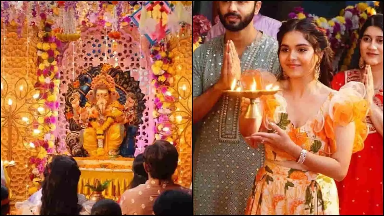 तस्वीर में कलाकारों को गणेश चतुर्थी के अवसर पर सेट पर आरती करते हुए देखा जा सकता है। तस्वीर में कलाकारों को गणेश चतुर्थी के अवसर पर सेट पर आरती करते हुए देखा जा सकता है।