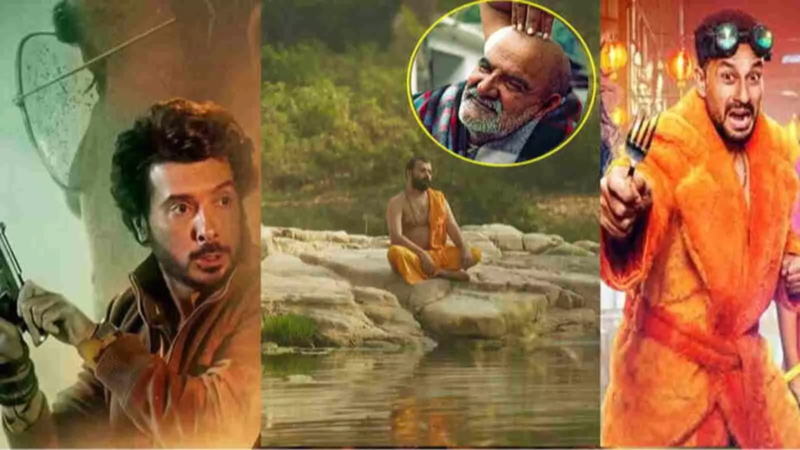 सिनेमाघरों में रिलीज हुई फिल्म हनुमान अंश के पोस्टर और दृश्यों का प्रतीकात्मक कोलाज। सिनेमाघरों में रिलीज हुई फिल्म हनुमान अंश के पोस्टर और दृश्यों का प्रतीकात्मक कोलाज।