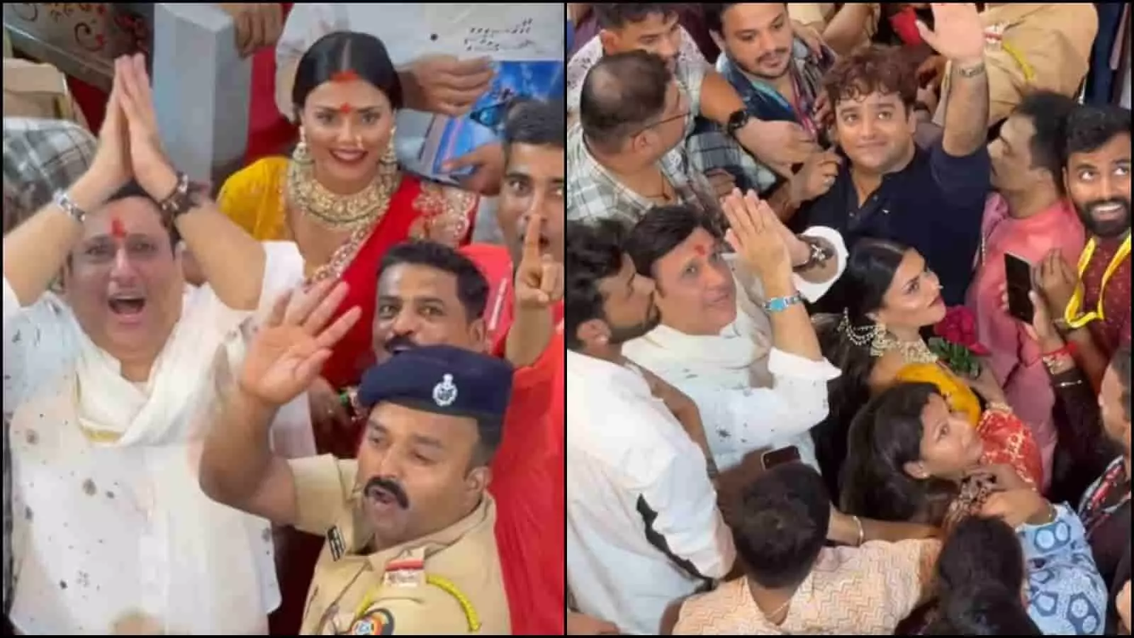 तस्वीर में गोविंदा और कोमल रानी लालबागचा राजा पंडाल में नजर आ रहे हैं। तस्वीर में गोविंदा और कोमल रानी लालबागचा राजा पंडाल में नजर आ रहे हैं।