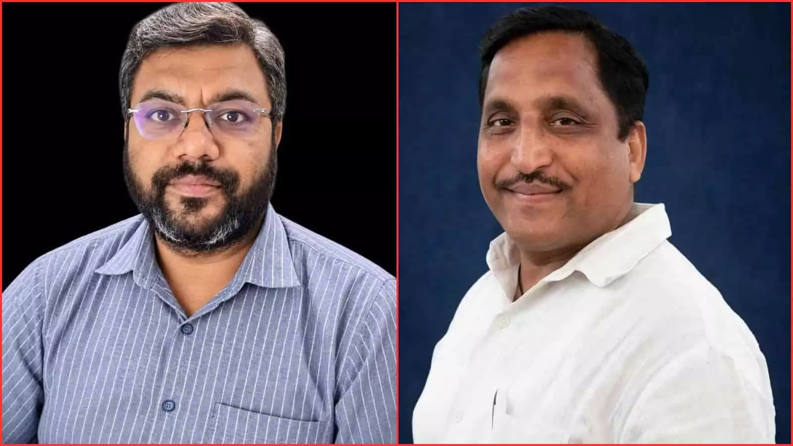तस्वीर में बाएं और दाएं दो नवनियुक्त पदाधिकारी पास-पास खड़े दिखाई दे रहे हैं। तस्वीर में बाएं और दाएं दो नवनियुक्त पदाधिकारी पास-पास खड़े दिखाई दे रहे हैं।