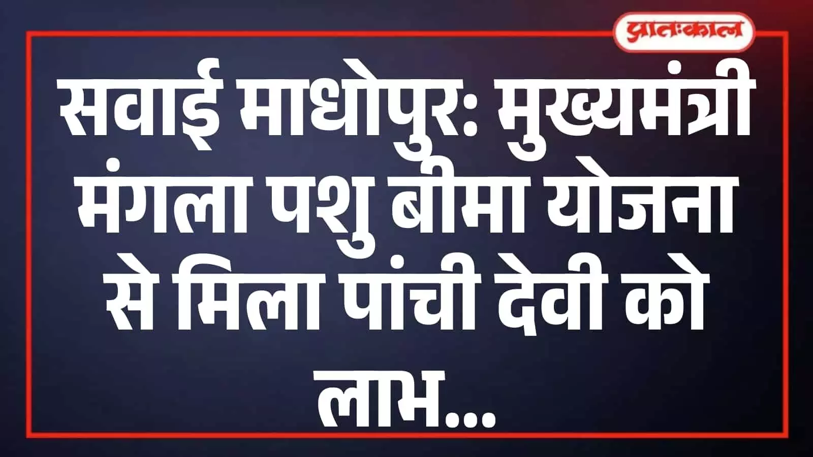 सवाई माधोपुर: मुख्यमंत्री मंगला पशु बीमा योजना से मिला पांची देवी को लाभ सवाई माधोपुर: मुख्यमंत्री मंगला पशु बीमा योजना से मिला पांची देवी को लाभ