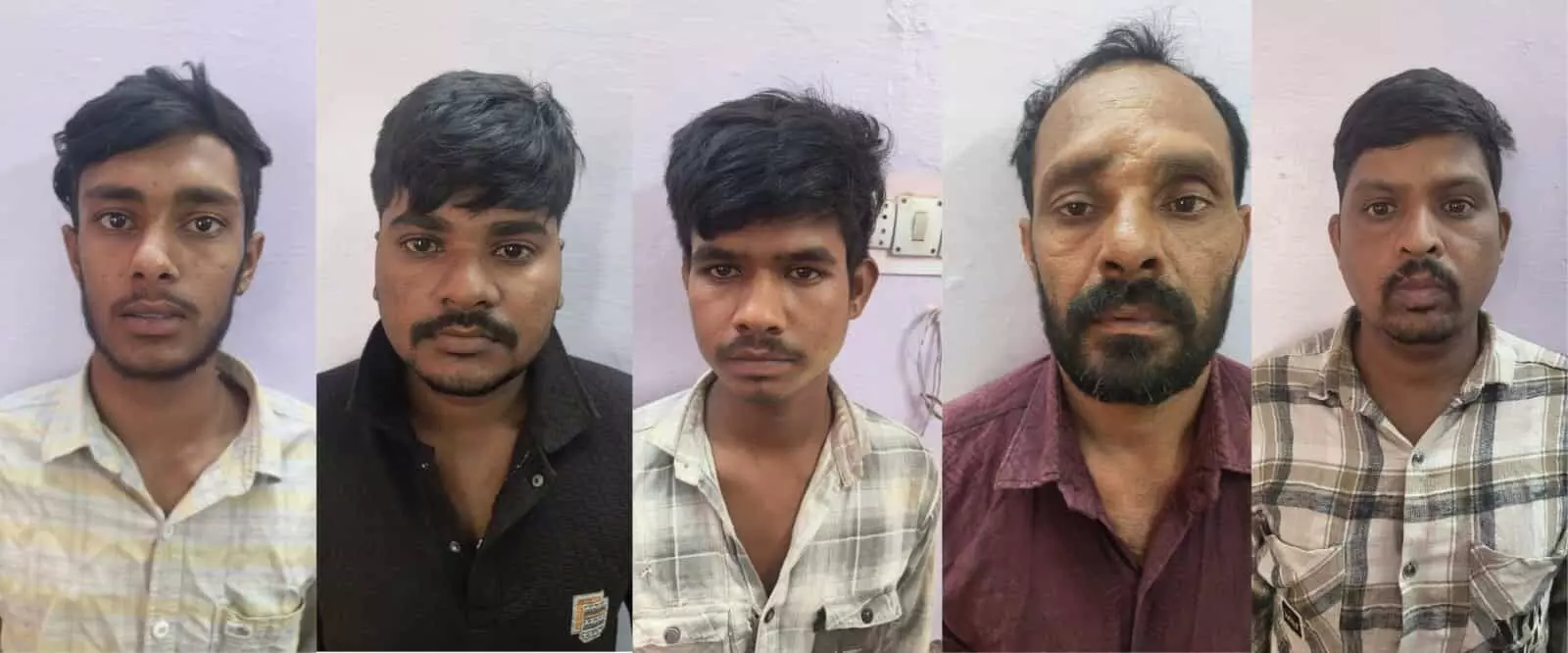 तस्वीर में बाएं से दाएं क्रम में रेंजर हत्याकांड के पांच आरोपी खड़े हैं। तस्वीर में बाएं से दाएं क्रम में रेंजर हत्याकांड के पांच आरोपी खड़े हैं।