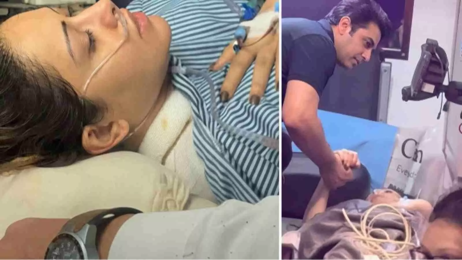 स्ट्रेचर पर लेटी हुई ऑक्सीजन सपोर्ट के साथ अभिनेत्री नूसरत भरूचा मुंबई पहुंचने के दौरान नजर आ रही हैं। स्ट्रेचर पर लेटी हुई ऑक्सीजन सपोर्ट के साथ अभिनेत्री नूसरत भरूचा मुंबई पहुंचने के दौरान नजर आ रही हैं।