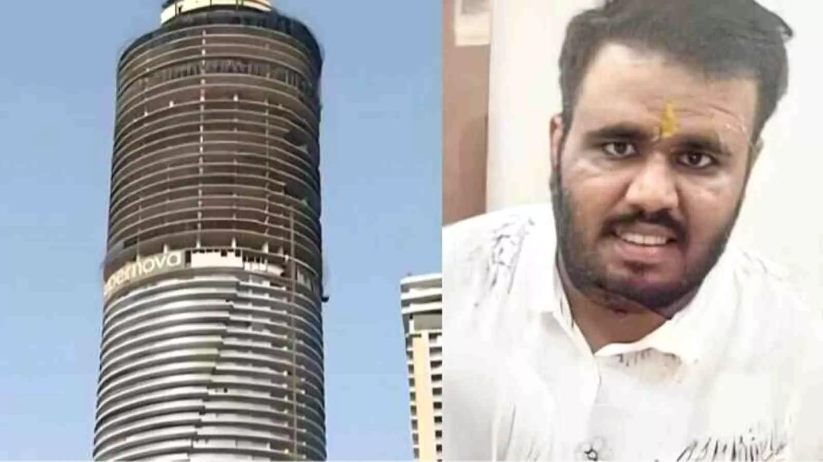 नोएडा की सुपरनोवा इमारत का बाहरी हिस्सा। नोएडा की सुपरनोवा इमारत का बाहरी हिस्सा।