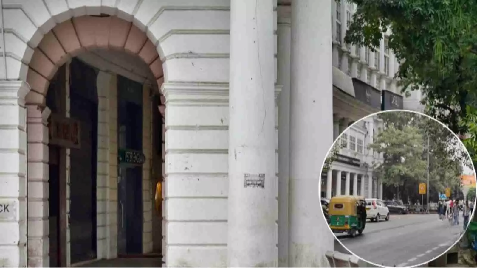 नई दिल्ली के कनॉट प्लेस बाजार परिसर में खाली गलियारे और सड़कों का दृश्य। नई दिल्ली के कनॉट प्लेस बाजार परिसर में खाली गलियारे और सड़कों का दृश्य।