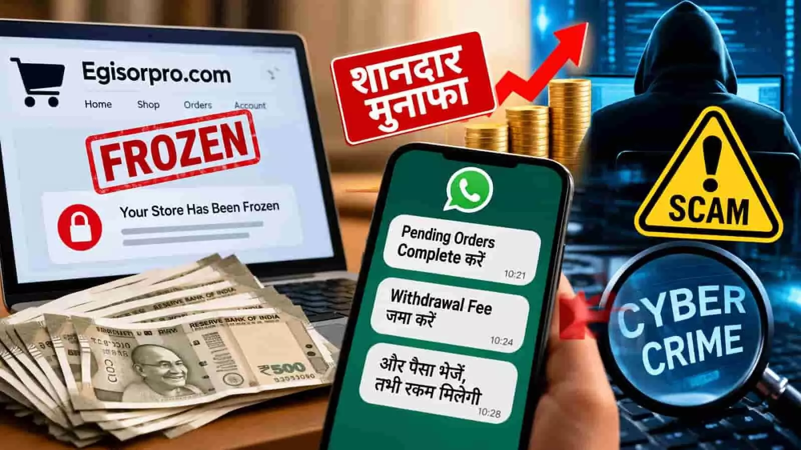 तस्वीर में लैपटॉप और मोबाइल पर साइबर ठगी से जुड़ा सांकेतिक ग्राफिक्स दिखाई दे रहा है। तस्वीर में लैपटॉप और मोबाइल पर साइबर ठगी से जुड़ा सांकेतिक ग्राफिक्स दिखाई दे रहा है।