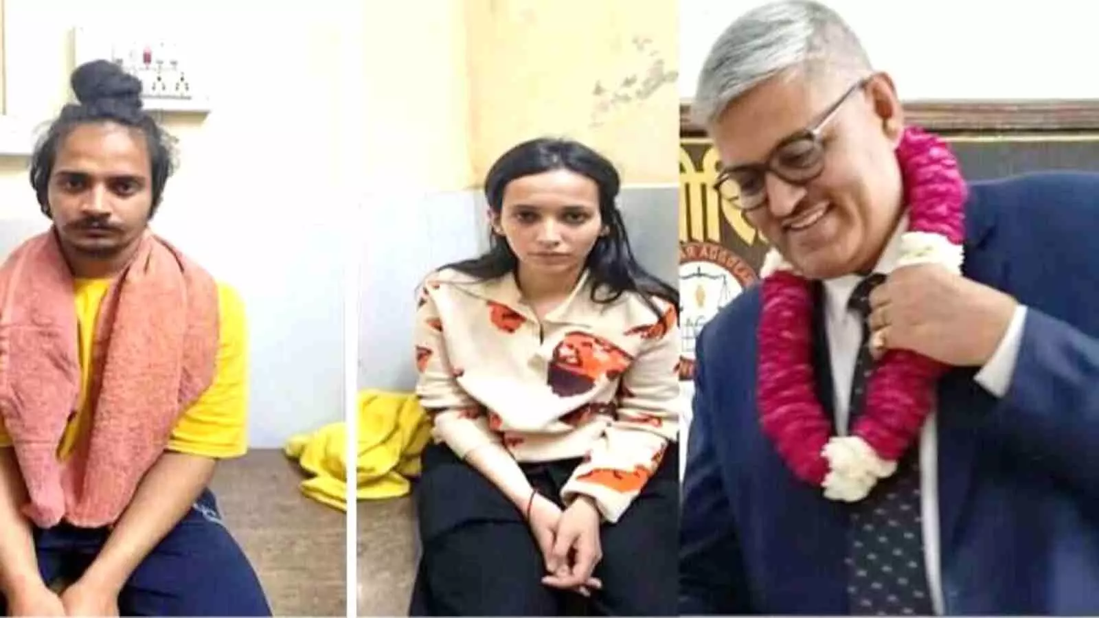 मेरठ अदालत में सौरभ हत्याकांड मामले से जुड़े आरोपी साहिल, मुस्कान और न्यायाधीश अरविंद कुमार मिश्रा। मेरठ अदालत में सौरभ हत्याकांड मामले से जुड़े आरोपी साहिल, मुस्कान और न्यायाधीश अरविंद कुमार मिश्रा।