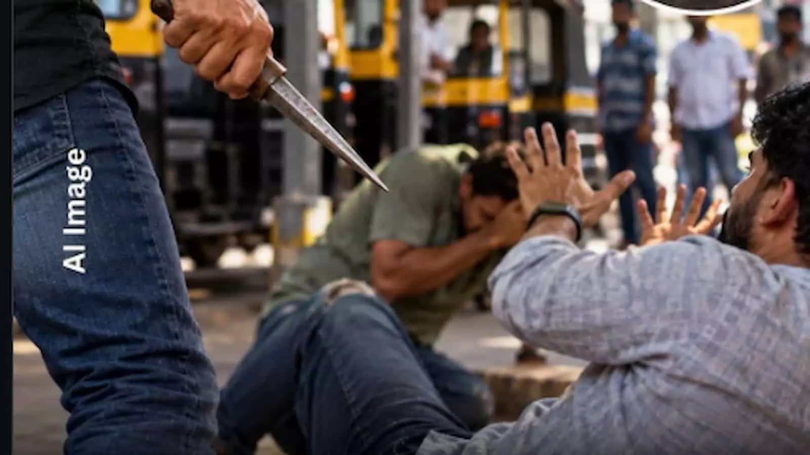 पुणे के पिंपरी में रिक्शा स्टैंड पर हुए हमले के मामले को दर्शाता हुआ सांकेतिक दृश्य, इमेज एआई द्वारा सांकेतिक उद्देश्यों के लिए जेनरेट की गई है। पुणे के पिंपरी में रिक्शा स्टैंड पर हुए हमले के मामले को दर्शाता हुआ सांकेतिक दृश्य, इमेज एआई द्वारा सांकेतिक उद्देश्यों के लिए जेनरेट की गई है।