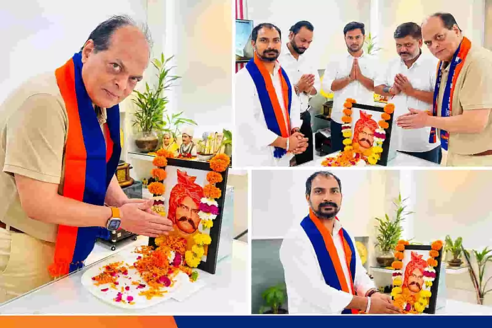 तस्वीर में इंदौर स्थित कार्यालय में डॉ. सोनेलाल पटेल के चित्र पर पुष्पांजलि अर्पित करते डॉ. अतुल मलिकराम और अन्य लोग दिख रहे हैं। तस्वीर में इंदौर स्थित कार्यालय में डॉ. सोनेलाल पटेल के चित्र पर पुष्पांजलि अर्पित करते डॉ. अतुल मलिकराम और अन्य लोग दिख रहे हैं।