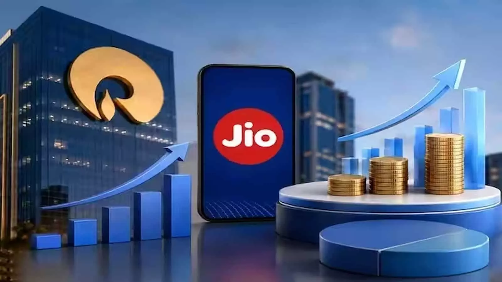 तस्वीर में रिलायंस और जियो लोगो के साथ वित्तीय ग्रोथ चार्ट डिजिटल एआई इंफ्रास्ट्रक्चर के संदर्भ में प्रदर्शित है। तस्वीर में रिलायंस और जियो लोगो के साथ वित्तीय ग्रोथ चार्ट डिजिटल एआई इंफ्रास्ट्रक्चर के संदर्भ में प्रदर्शित है।