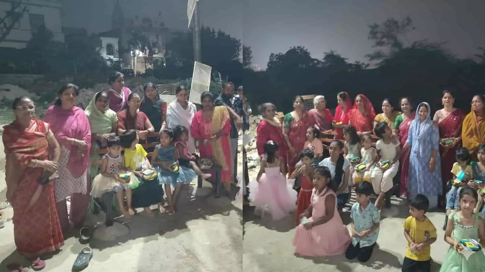 तस्वीर में कोटा के मंदिर परिसर में कन्या पूजन कार्यक्रम के दौरान उपस्थित महिलाएं और बालिकाएं दिख रही हैं। तस्वीर में कोटा के मंदिर परिसर में कन्या पूजन कार्यक्रम के दौरान उपस्थित महिलाएं और बालिकाएं दिख रही हैं।
