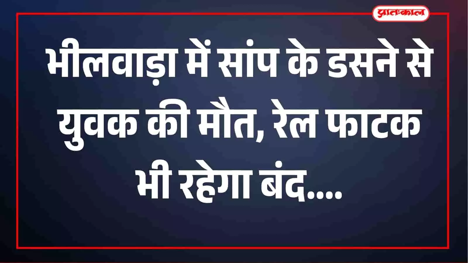 भीलवाड़ा में खेत पर मक्का की फसल समेट रहे 21 वर्षीय युवक को सांप ने डसा, मौत भीलवाड़ा में खेत पर मक्का की फसल समेट रहे 21 वर्षीय युवक को सांप ने डसा, मौत