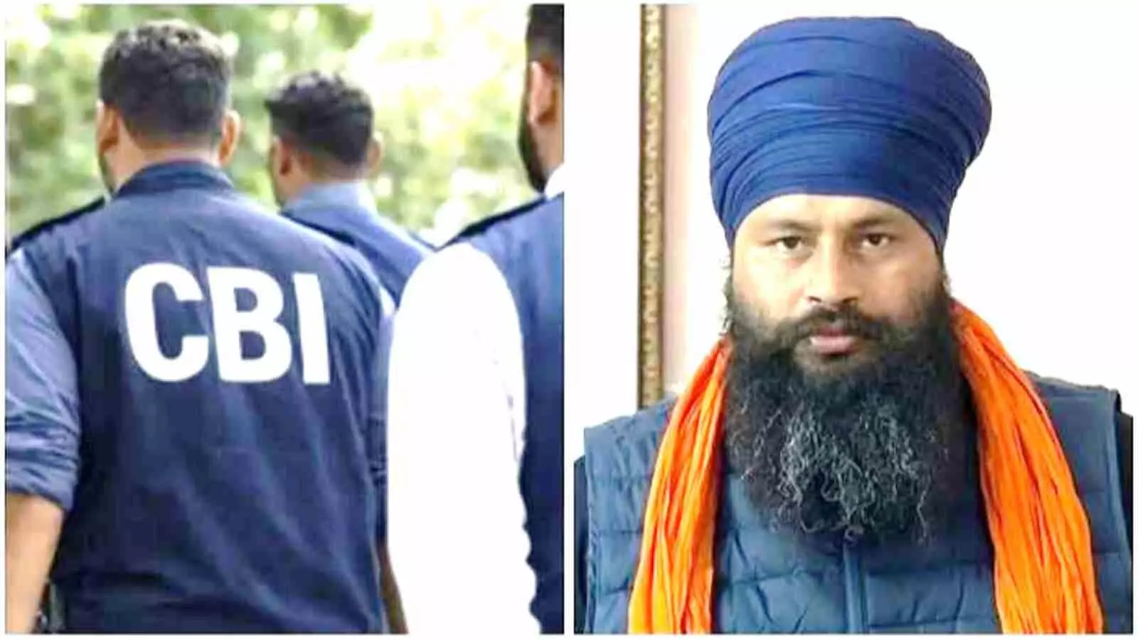 सीबीआई की टीम और पगड़ी पहने नशा विरोधी कार्यकर्ता परविंदर सिंह झोटा की तस्वीर। सीबीआई की टीम और पगड़ी पहने नशा विरोधी कार्यकर्ता परविंदर सिंह झोटा की तस्वीर।