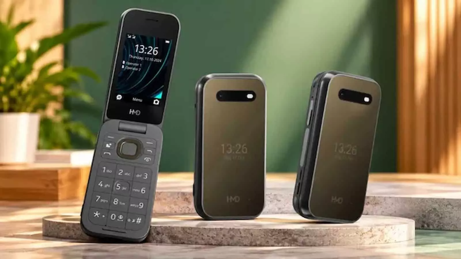 तस्वीर में HMD 2660 Flip Senior Edition फोन का खुला और बंद स्वरूप दिख रहा है। तस्वीर में HMD 2660 Flip Senior Edition फोन का खुला और बंद स्वरूप दिख रहा है।