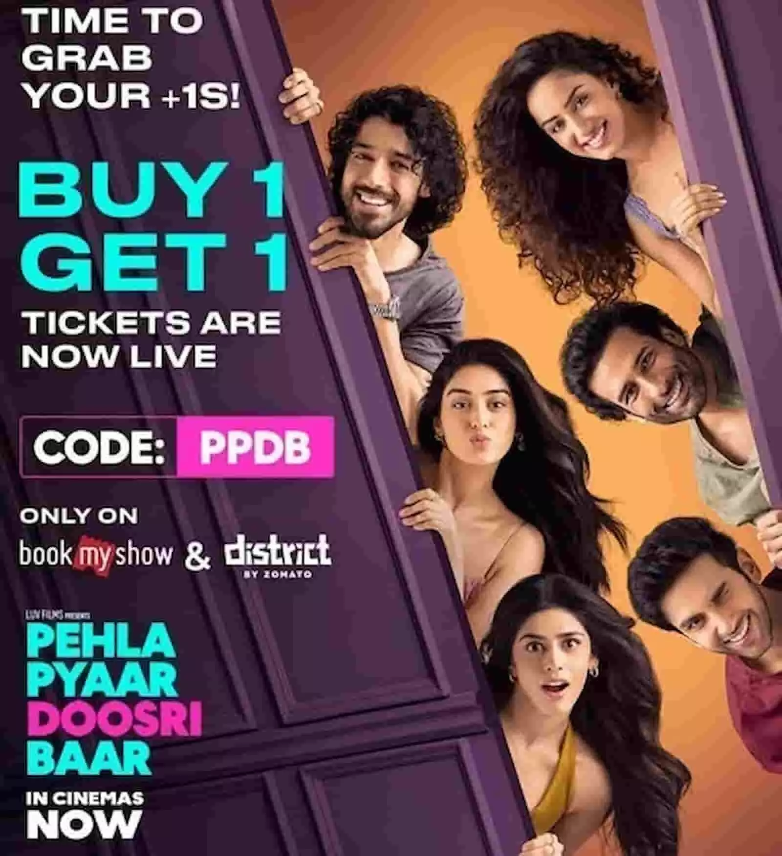 तस्वीर में फिल्म पहला प्यार दूसरी बार के टिकट ऑफर और PPDB प्रोमो कोड की जानकारी दिख रही है। तस्वीर में फिल्म पहला प्यार दूसरी बार के टिकट ऑफर और PPDB प्रोमो कोड की जानकारी दिख रही है।