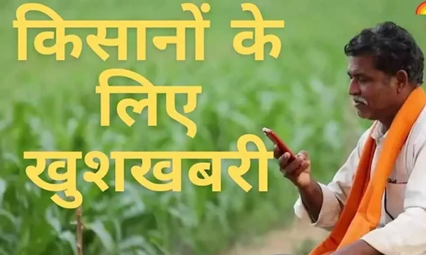 तस्वीर में खेत में मोबाइल देखते हुए किसान कृषि योजना के संदर्भ में दिखाई दे रहे हैं। तस्वीर में खेत में मोबाइल देखते हुए किसान कृषि योजना के संदर्भ में दिखाई दे रहे हैं।