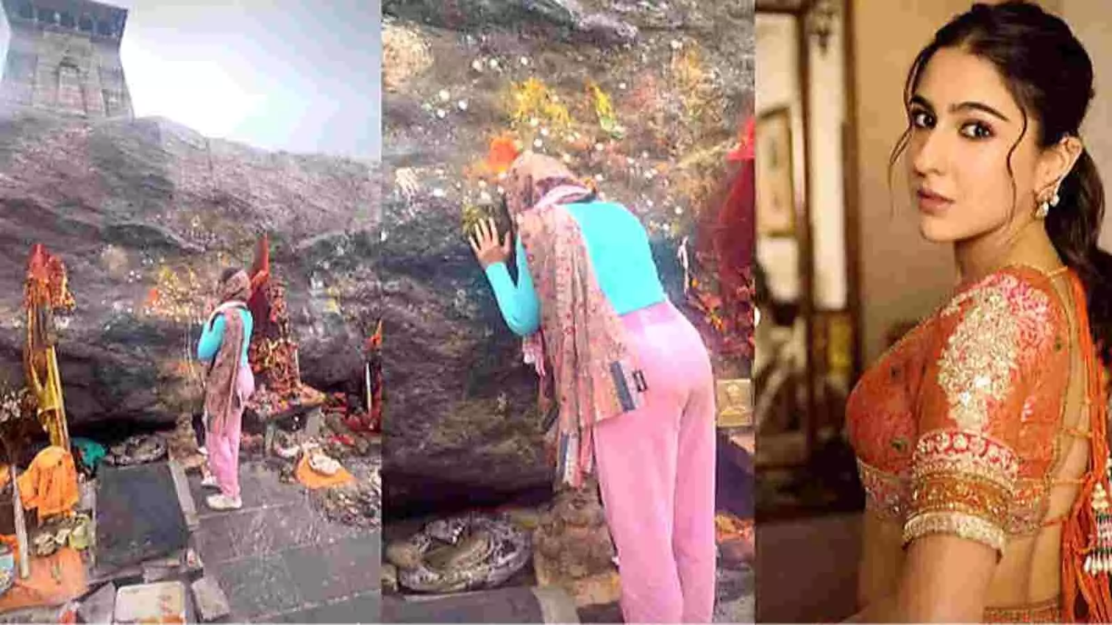 तस्वीर में केदारनाथ मंदिर परिसर में पूजा करती हुई अभिनेत्री सारा अली खान नजर आ रही हैं। तस्वीर में केदारनाथ मंदिर परिसर में पूजा करती हुई अभिनेत्री सारा अली खान नजर आ रही हैं।