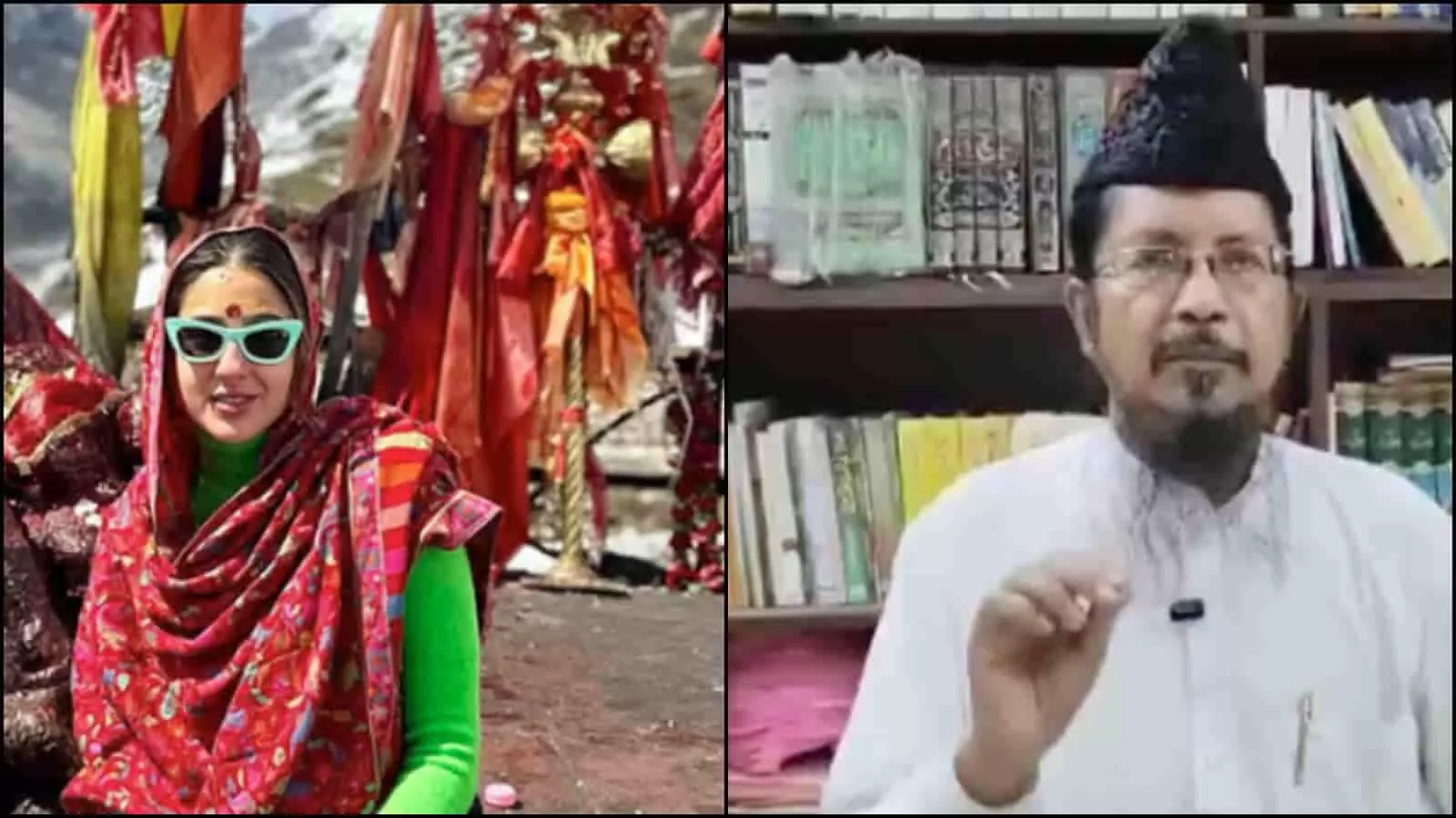 तस्वीर में केदारनाथ में सारा अली खान और फतवा जारी करने वाले मौलाना शहाबुद्दीन दिखे। तस्वीर में केदारनाथ में सारा अली खान और फतवा जारी करने वाले मौलाना शहाबुद्दीन दिखे।